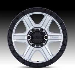 KMC KM551DB Outrun Machined Silver Custom Truck Wheels 3